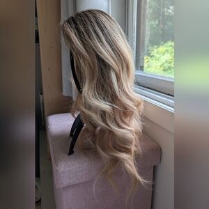 Madison Hair Collection 22-23" Comfort Cap Silk Top Wig S/M rooted beige blonde